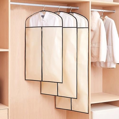 Hanging Garment Bags with Clear Window for Suits, Jackets & Dresses - 35.4in/90cm Gray Clothes Storage Bags for Organizing & Protecting Apparel3