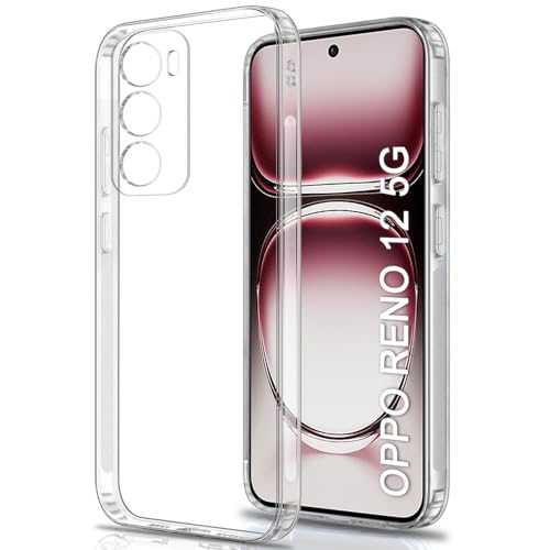 Image of TheGiftKart Back Cover Soft Case for Oppo Reno 12 5G | Best Camera Protection | Inbuilt Dust Plugs & Anti-Slip Grip | Ultra Clear Slim Case Cover for Oppo Reno 12 5G (Silicone, Transparent)