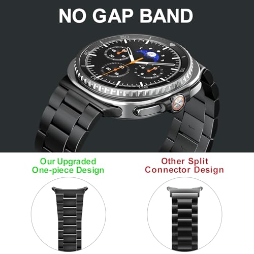 Image of SPGUARD Metal Band for Samsung Galaxy Watch 9 /8 40mm /44mm /8 Classic 46mm | Stainless Steel, No Gap Design, Business & Casual Style, for Wrist 6.3 inch-9.25 inch,Strap for Men Women, Not for Other Models