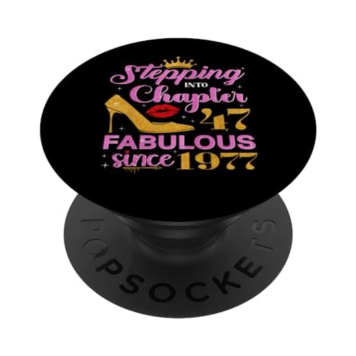 Entrando en el Capítulo 47 Fabuloso Desde 1977 Cumpleaños 47 PopSockets PopGrip Intercambiable
