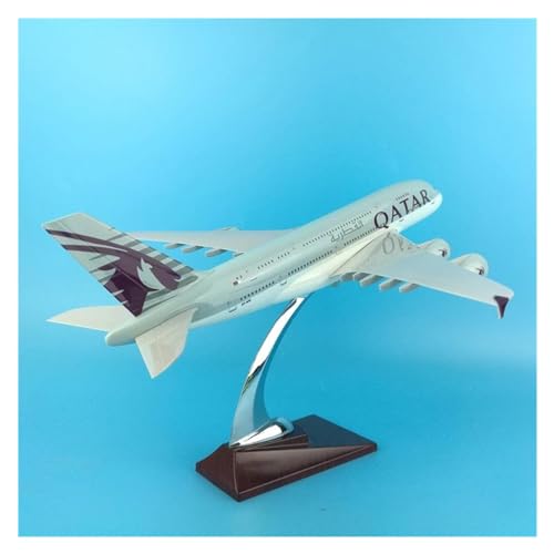 Modelo de avión de resina A380 vintage clásico con base de exhibición 2