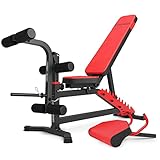 En el juego: Banco de pesas ajustable en ambos lados, MS-L102, Curl Pult para banco de pesas con asa, MS-A101, extensión de piernas (para banco de pesas) Semi-Pro MS-A102