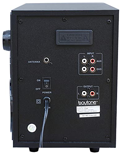 Boytone 60W Wireless Bluetooth Speaker with Powerful Bass, FM Radio, Remote Control - For Phone, Laptop, Aux-in, USB/SD