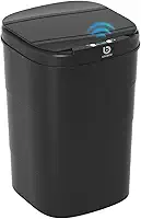 Lixeira Automatica Inteligente com Sensor 14L, Vedação Anti-odor, à prova d’água, Luz Noturna, Baixo Ruído, Múltiplas Formas de Abrir, para banheiro/cozinha/quarto, pilhas AA (Preto)