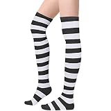 Tiff Crust Cosplay Costume Guide: Outfit, Accessories & Styling Black and White Striped High Socks