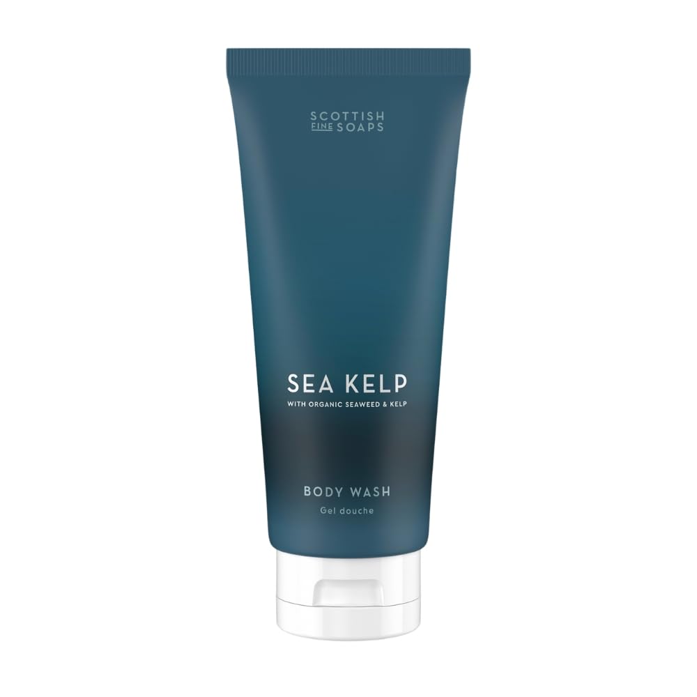 Scottish Fine Soaps Sea Kelp Body Wash 200ml – Exfoliating Body Wash with Lactic Acid and Sea Kelp Extract
