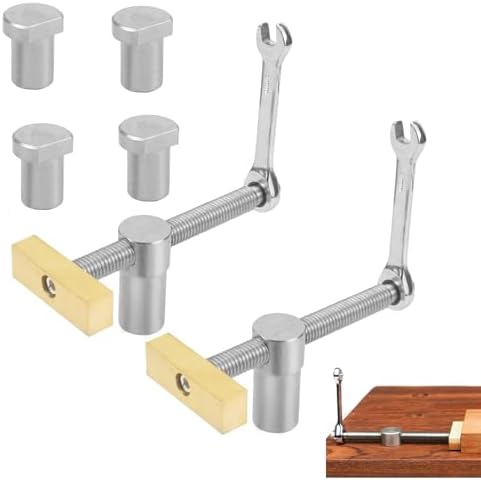 2 Stück Holzbearbeitung Bankhaken 20mm, Tisch Werkbank Klemme