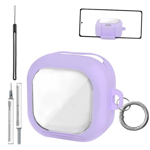 Samsung Galaxy Buds 4 pro/Buds 4�p�P�[�X�J�o�[ ���S�ȃ��b�N&�d�b�X�^���h�t���ATPU+PC�ی�J�o�[ �L�[�`�F�[��&�������[�h�ƃN���[�i�[�L�b�g�t���A���ϖh�~�A�p�[�v��