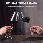 GLASKEY Verres à vin blanc Ensemble de 2,Verres à vin en cristal soufflés à la main,15.2oz Long Stem Chardonnay Verres à vin pour Rouge et Blanc,Meilleur Cadeau pour usage quotidien,Noël,Wedding,Anniversaire ou Anniversaire