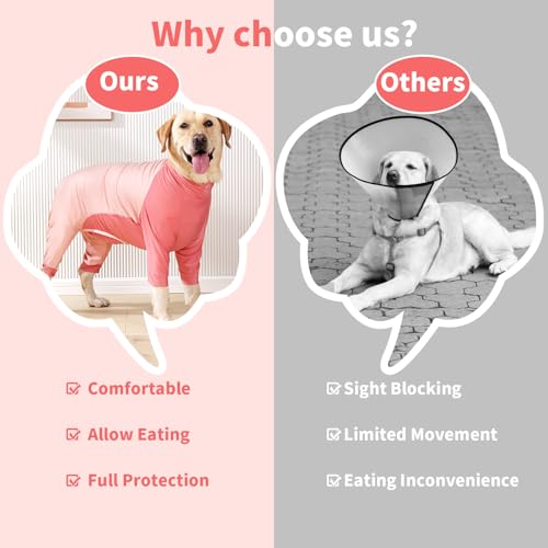 Image of Coppthinktu Recovery Suit for Dogs Dog Surgery Suit, Long Sleeve Dog Onesie After Spay Neuter for Female Dogs, Dog Surgical Recovery Body Suits to Prevent Licking Shedding Cone Alternative