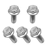 PACLVIO 5PCS Car Top Front Skid Plate Bolts, 304 Stainless Steel 12mm Hex Head Auto Skid Plate Bolts, Car Accessories Replacement for 4Runner FJ Cruiser Land Cruiser Sequoia Tacoma
