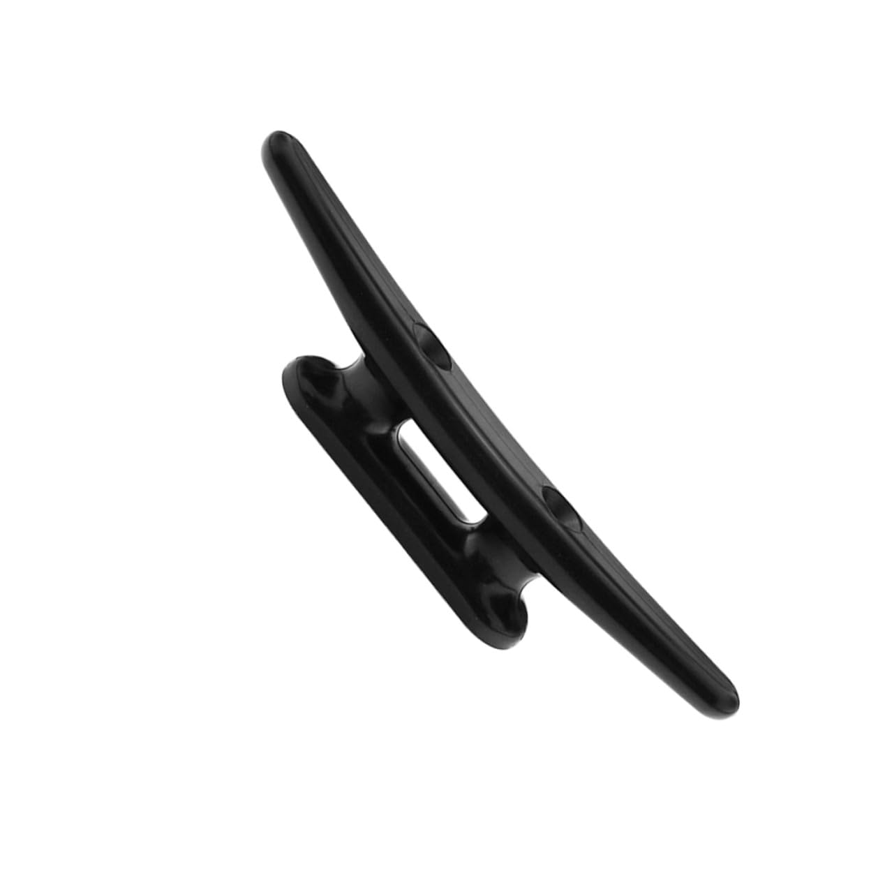 Uonlytech Fermo per Corda da Barca in Nylon Nero 98mm Forma a Corno Ancoraggio Multifunzionale e Installazione Facile per Ormeggio e Capannone