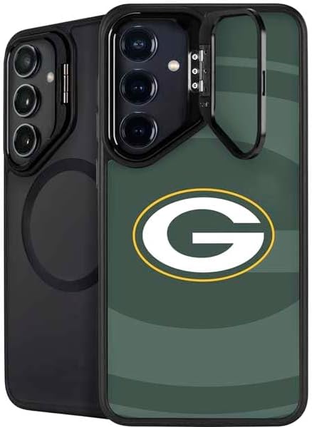 Skinit Kickstand Phone Case Compatible with Galaxy S25 - Officially Licensed NFL Green Bay Packers Helmet Design