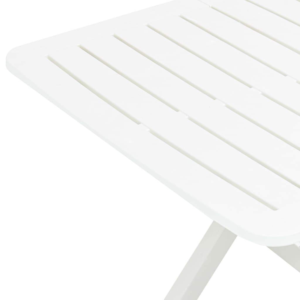 Festnight Gartentisch Klappbar Terrassentisch Balkontisch Klapptisch Campingmöbel Terrassenmöbel Campingtisch für Garten, Terrasse und Balkon Weiß 79 x 72 x 70 cm Kunststoff