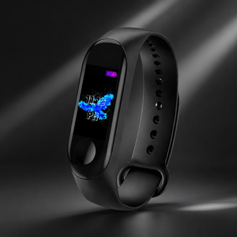 Image of Drumstone 𝟏𝟓-𝐘𝐞𝐚𝐫 𝐋𝐨𝐧𝐠-𝐋𝐢𝐟𝐞 𝐖𝐚𝐫𝐫𝐚𝐧𝐭𝐲 Fitness Activity Tracker Smart Band with Heart Rate Sensor LED Touch Display Waterproof Body and Comfortable Wrist Wear.
