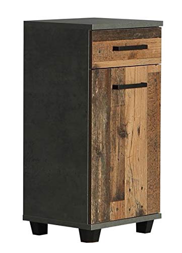RASANTI Beistellkommode 1-TRG VERIS von Forte Beton dunkelgrau/Old-Wood Vintage Cover