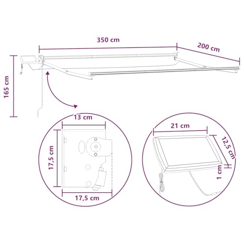 Store rétractable en acier aluminium et toile polyester haute résistance - 8