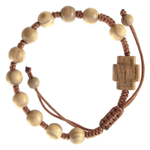 Olive Wood Adjustable 8mm Rosary Bracelet