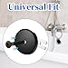 1 Pack Matte Black Bathtub Overflow Drain Cover Kit - Easy Install, No Tools Needed, Universal Fit for Standard Bath Tubs