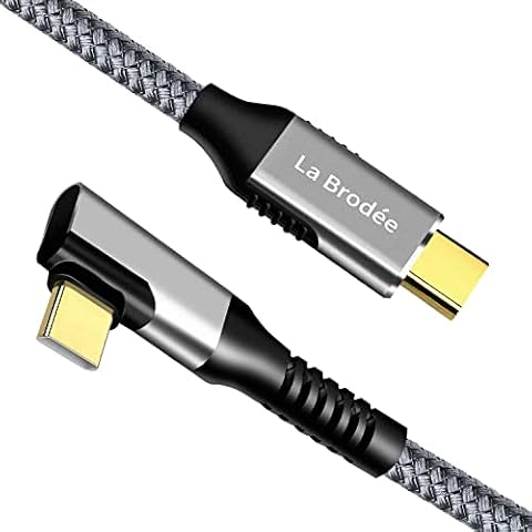 USB C to USB C cable, 90 Degree Angle USB C Charging Cable, Type C 3.2 Gen2×2 Data Cable with 20Gbps Data Rate, PD 100W 5A 4K@60Hz Video Transmission for Huawei, Galaxy, USB C Devices (1M) Cover