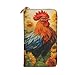 DaihAnle Rooster & Sunflower ﻿Hand-Held Wallet Fashionable Long Microfiber Leather Large Capacity