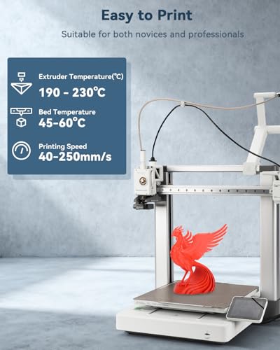 Image of 3DHoJor PLA Filament 1.75mm,3D Printer Filament,1kg Cardboard Spool (2.2lbs), Dimensional Accuracy + /- 0.03 mm,Odor Free, Clog Free, No Brittle Filaments,Fit Most FDM 3D Printer,Red