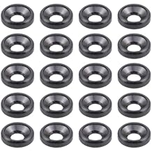 M3 20Pcs Finishing Countersunk Washers, Anodized Aluminum Alloy, Head Washers Gaskets Cup Shim,Titanium Gray