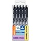 Pilot Frixion Heat/Friction radierbarer Tintenroller Kugelschreiber Stifte FR7, mittlere Strichbreite 0,7 mm Spitze, 5 Stück, Schwarz