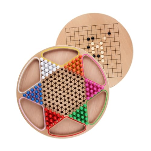 Jeu de dames chinoises et gobang en matériau synthétique marron YARNOW