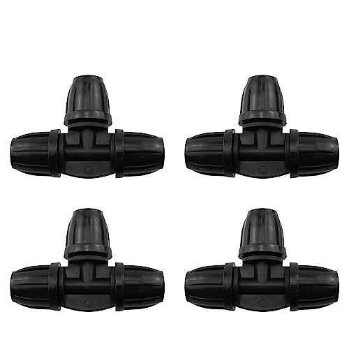 Dgzzi 43063-BTF-4 Barbed Tee Dgzzi 4Pcs Drip Irrigation Barbed Tee 3-Way Fitting 8Mm/11Mm Tubing cover