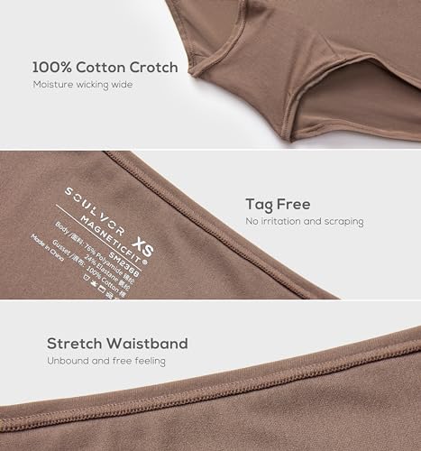 Image of Magneticfit Women's Boy Shorts | 3 Pack, Soft Stretch Fabric, Boxer Briefs, 100% Cotton Lining, Tagless Comfort, No Cut Finishing, Underwear, Panties