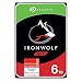 Produktbild Seagate IronWolf NAS interne Festplatte 6 TB HDD, 3.5 Zoll, 7200 U/Min, CMR, 256 MB Cache, SATA 6 GB/s, silber, FFP, inkl. 3 Jahre Rescue Service, Modellnr.: ST6000VNZ033