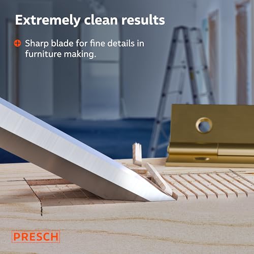 Presch Wood Chisel Set 6 pcs. incl. Bag (6, 12, 18, 24, 32 & 38mm) - Fully Polished for immediate use - for Professionals with a 25° Angle and Robust Metal Striking Cap - Image 4