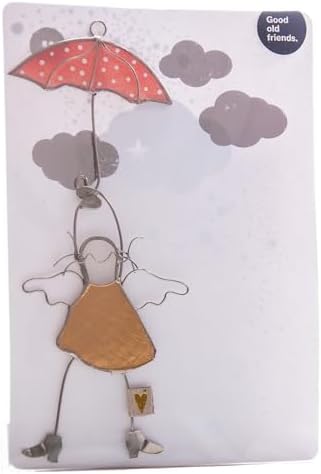 Schwebender Engel Mit Schirm - Dekorative Schutzengel Aus Feinem Draht