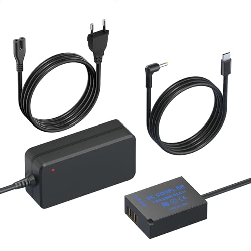 Kit de batería simulada BLG10 adaptador de corriente CA para Panasonic Lumix GX85 y GF6