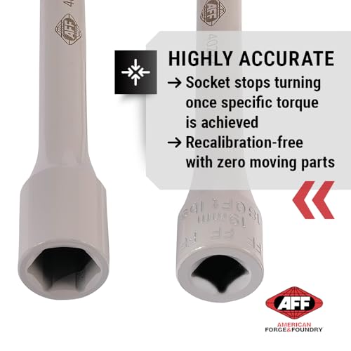 Image of AFF Torque Limited Socket, 1 /2 inch Drive, 19mm, 180 ft /lbs, Yellow Gray, 40217