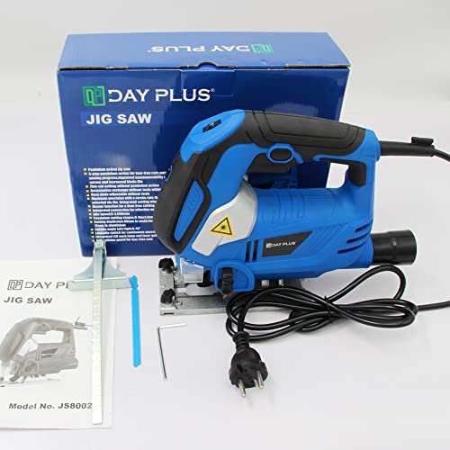Electric Jigsaw Tool 800W Multi-Purpose Jigsaw Cutter, Laser Guide, 6 Variable Speed, 4 Orbital Sets, 0°-45° Bevel Cutting, Lock-On Switch, with Blades and Guide Ruler, for Plastic Wood Steel Cutting 9 Electric Jigsaw Tool 800W Multi-Purpose Jigsaw Cutter, Laser Guide, 6 Variable Speed, 4 Orbital Sets, 0°-45° Bevel Cutting, Lock-On Switch, with Blades and Guide Ruler, for Plastic Wood Steel Cutting - Image 9