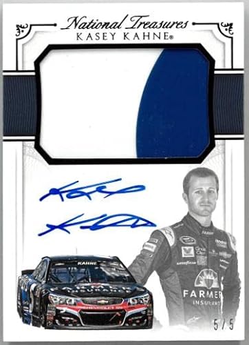 Kasey Kahne signed 2016 Panini National Treasures Racing NASCAR On Card Auto/Race Used- #JSMS-KK- 5/5 - Autographed NASCAR Cards