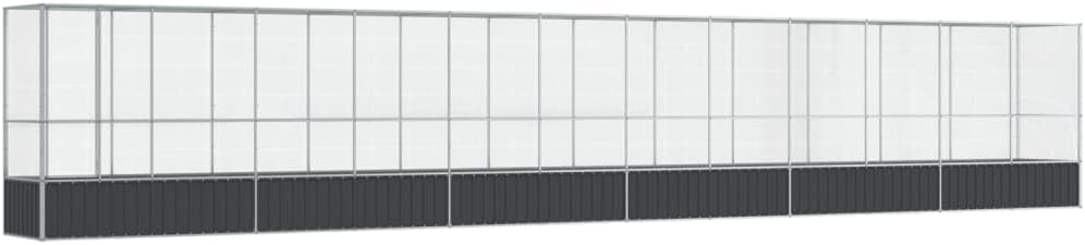 vidaXL Aviary with Extension, long view