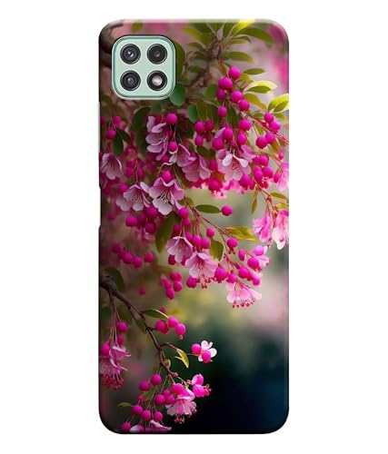 Image of Pink Floral Flowers Printed Hard Back Case Cover Compatible for Samsung Galaxy A31 (Multicolor) - D1662
