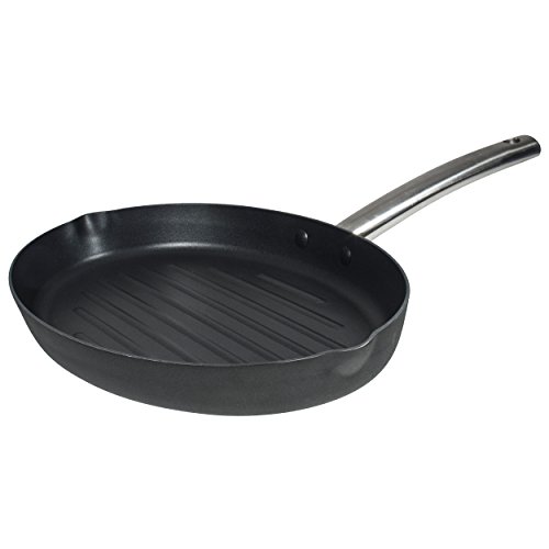 MasterPro Foodies Sartén para Pescado, Aluminio Forjado, Negro, 32 cm