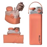 Mauzer® Faltbare Trinkflasche mit Strohhalm - Auslaufsicher, 600ml Wasserflasche aus Silikon, BPA frei - Ideal für Kinder, Sport, Reisen, Camping, oder Festival (Orange) Mauzer® Faltbare Trinkflasche mit Strohhalm - Auslaufsicher, 600ml Wasserflasche aus Silikon, BPA frei - Ideal für Kinder, Sport, Reisen, Camping, oder Festival (Orange)