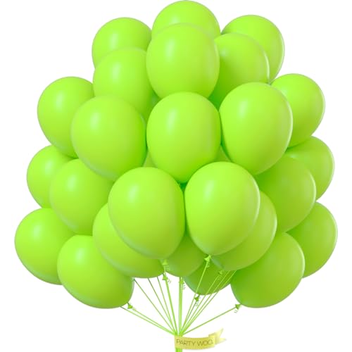 Image of PartyWoo Lime Green Balloons 50pcs Light Green Color 12 Inch