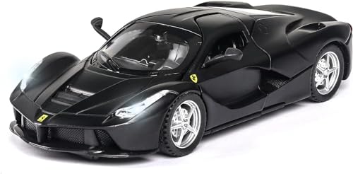 Image of 1 /32 Ferrari Race Model Car and LaFerrari Toy Car, Pull Back Vehicle Alloy Diecast Model, Openable Doors, Collectible Gift Cars for Kids (Black)