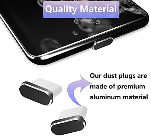 Anti Dust Plugs,4 Pieces USB Type C Anti Dust Plugs,USB C Dust Cap Plug,Type C Dust Cap Cover Port Plug, for Most Smartphones and Micro USB Android Models(Black