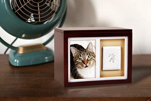 Pearhead Dog or Cat Personalized Memory Box Keepsake, Pet Urn, Espresso, 41406