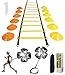 SOBEAU Speed Agility Training Kit para Agilidad,Escalera de Agilidad 6M,12 Conos Deportivos y paracaídas de Resistencia de Entrenamiento,Equipo de Entrenamiento de fútbol para niños y Adultos