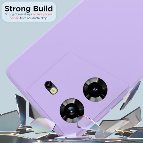 Image of Outlouders Back Cover for Techno Pova 5 / Techno Pova 5 Pro 5G | Camera Protection | Durable Soft Matte Silicone Bumper Case (Purple)