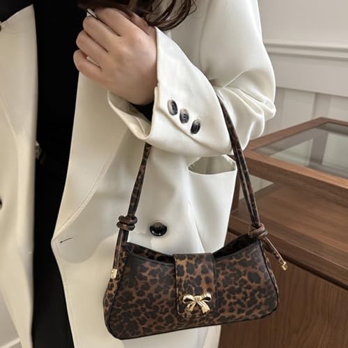 Leopard Print Puise y2k Bag Clutch Purses Leopard Purse Leather Shoulder Bag Cute Vintage Shoulder for Women2