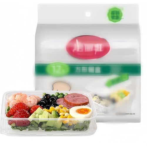 sszy 使い捨て容器 食品保存容器 蓋付き 角型 使い捨てクリア食事準備 フードコンテナ 収納 無地 シンプル おしゃれ 食品 パック 冷凍 レンジ対応 再利用可能なデリ容器 冷凍使い捨て弁当箱 密閉 漏れ防止 電子レンジ可 (500ml(48個))